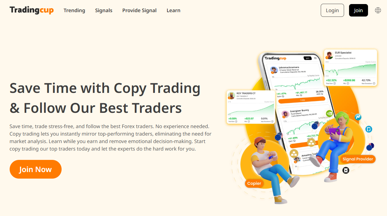 Copy trading platform operations